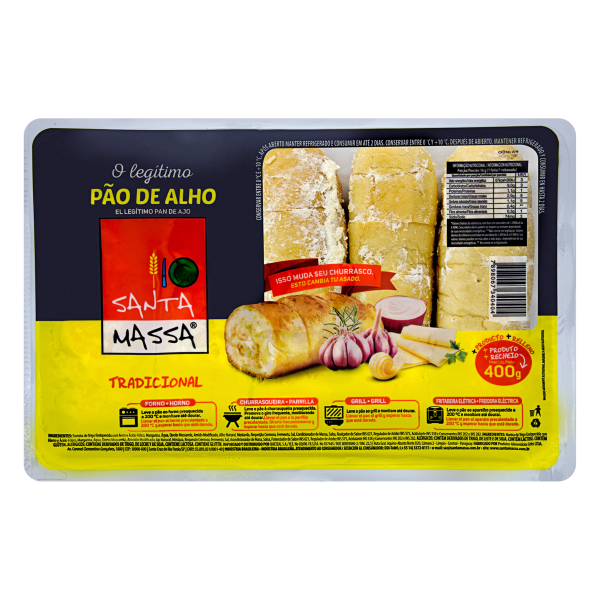 Pão de alho Santa Massa 